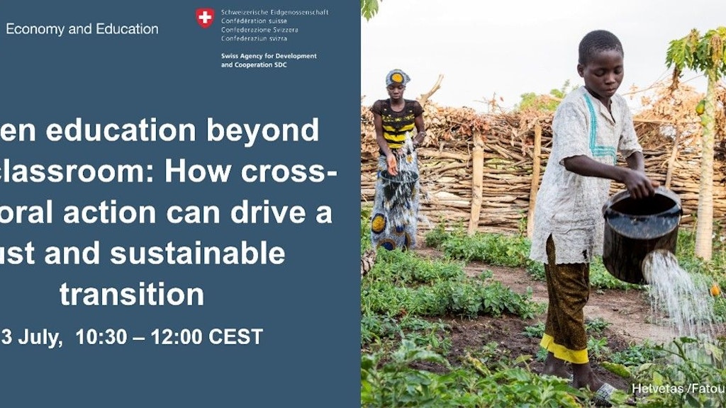 Photo Webinar Green Education beyond the classroom