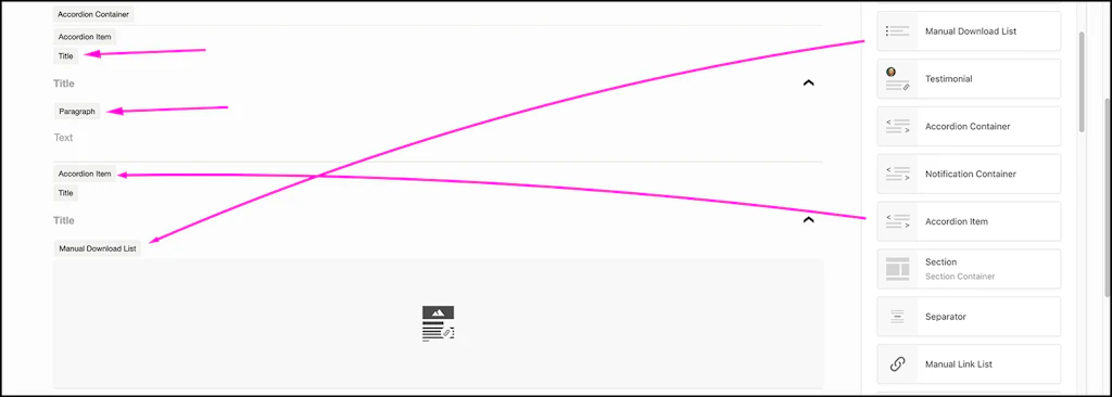 Screenshot of the Livingdocs backend to show the place of the button or text field mentioned in the text.