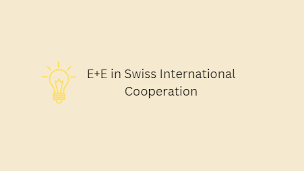 E+E in Swiss International Cooperation