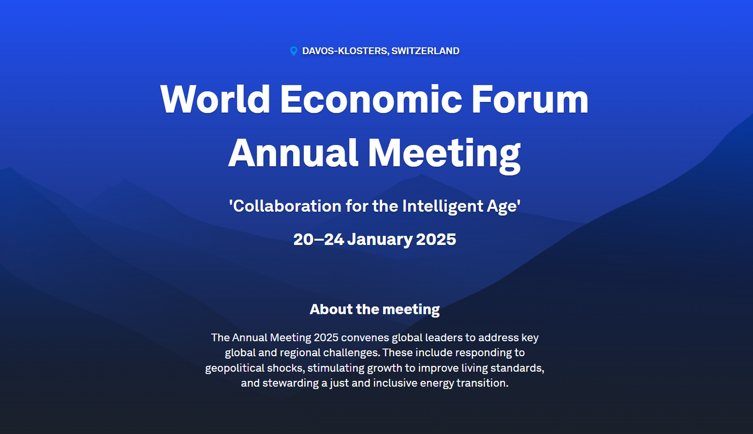 WEF Annual Meeting 2025